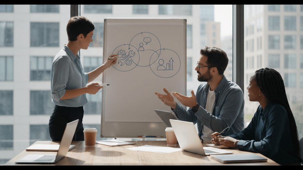 Diagram showing SEO service offerings and niche specialization